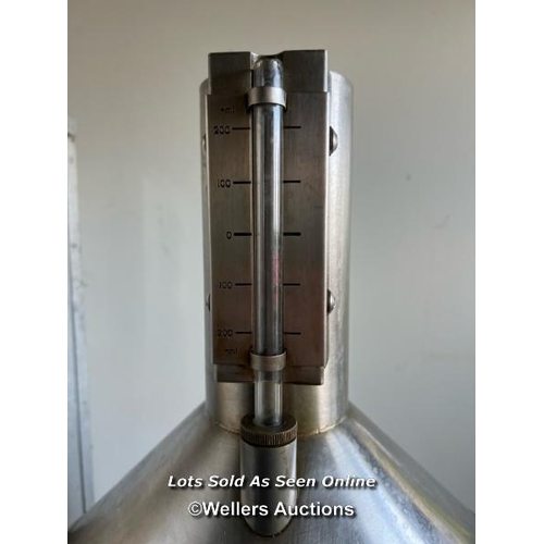 2148 - Twenty litre stainless steel petrol measure for County of Avon, in metal carry case, 60cm h x 37cm w... 