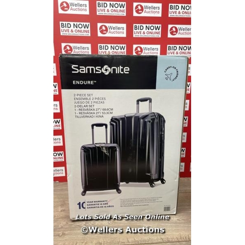 6027 - SAMSONITE ENDURE 2PC. HARDSIDE LUGGAGE SET / SIGNS OF USE / COMBINATION UNLOCKED / C24