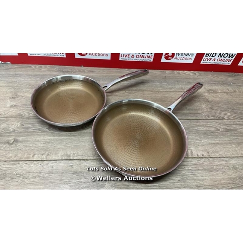 6048 - MASTERPRO STAINLESS STEEL ALUMINIUM FRYING PANS / SIGNS OF USE / D20