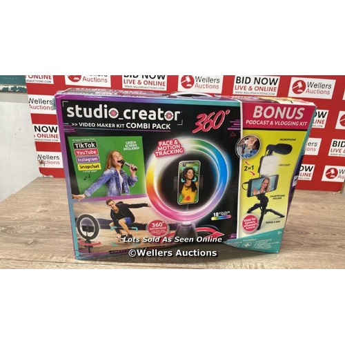 6061 - STUDIO CREATOR 360 VIDEO MAKER KIT COMBI PACK / POWERS UP / MINIMAL SIGNS OF USE / D20