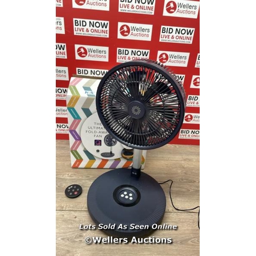 6063 - NSA ULTIMATE FOLDING FAN WITH REMOTE CONTROL, FFDC-24RC / POWERS UP / MINIMAL SIGNS OF USE / D12