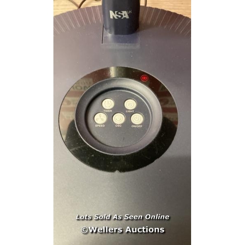 6064 - NSA ULTIMATE FOLDING FAN WITH REMOTE CONTROL, FFDC-24RC / POWERS UP / MINIMAL SIGNS OF USE / D12