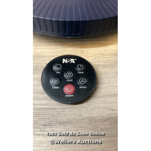 6064 - NSA ULTIMATE FOLDING FAN WITH REMOTE CONTROL, FFDC-24RC / POWERS UP / MINIMAL SIGNS OF USE / D12