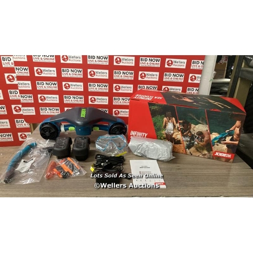 6091 - JOBE INFINITY SEASCOOTER WITH 2 BATTERIES AND SNORKEL SET / APPEARS NEW OPEN BOX / POWERS UP / SEE I... 