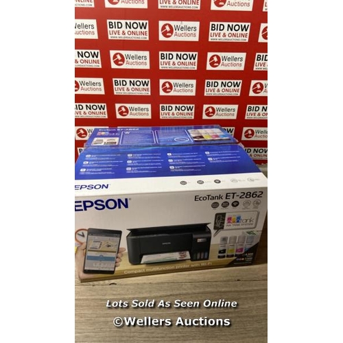 6670 - EPSON ECOTANK ET-2862 PRINTER / POWERS UP / MINIMAL IF ANY SIGNS OF USE  / A16