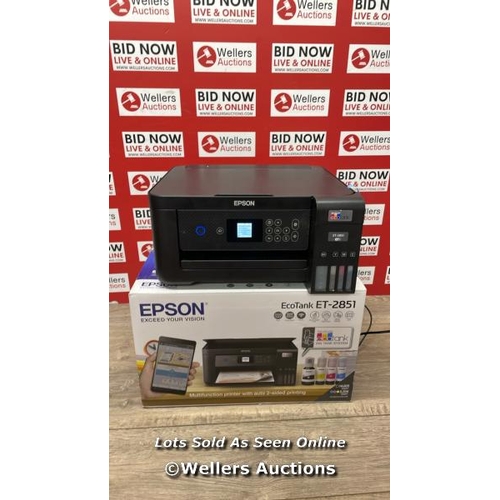 6671 - EPSON ET-2851 INK JET PRINTER / POWERS UP / MINIMAL SIGNS OF USE  / A16