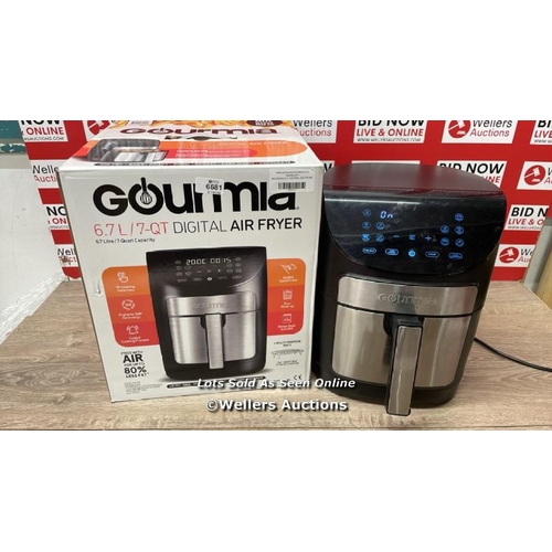 6681 - GOURMIA 6.7L DIGITIAL AIR FRYER / POWERS UP / SIGNS OF USE  / W1