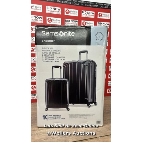 6693 - SAMSONITE ENDURE 2PC. HARDSIDE LUGGAGE SET / APPEARS NEW OPEN BOX / P2