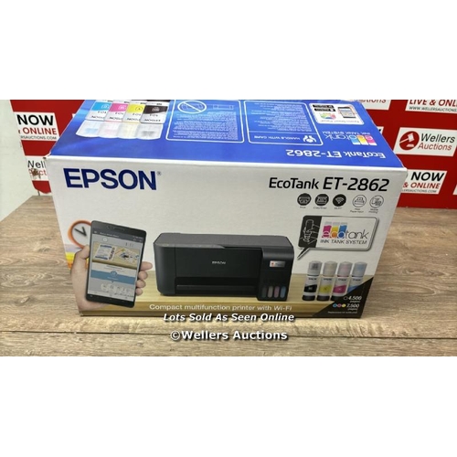 6704 - EPSON ECOTANK ET-2862 PRINTER / POWERS UP / MINIMAL SIGNS OF USE  / D31