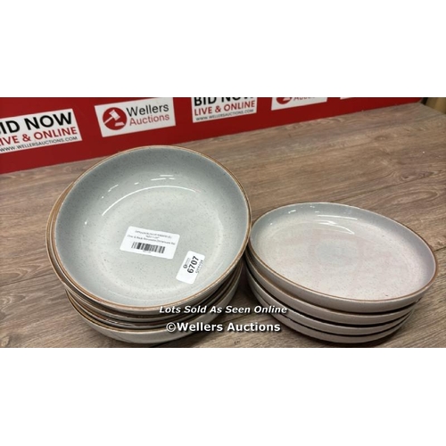 6707 - OVER & BACK STONEWARE DINNERWARE SET / MINIMAL SIGNS OF USE  / E56