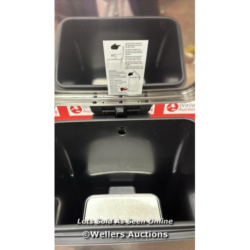 6722 - EKO STAINLESS STEEL 30L PEDAL BIN & 5.2L PEDAL BIN / DENTED / SEE IMAGES  / P2