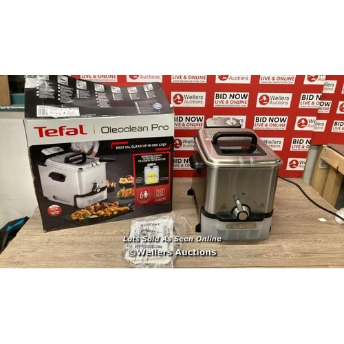 6727 - TEFAL OLEOCLEAN PRO DEEP FRYER FR804140 / POWERS UP / MINIMAL SIGNS OF USE  / A41