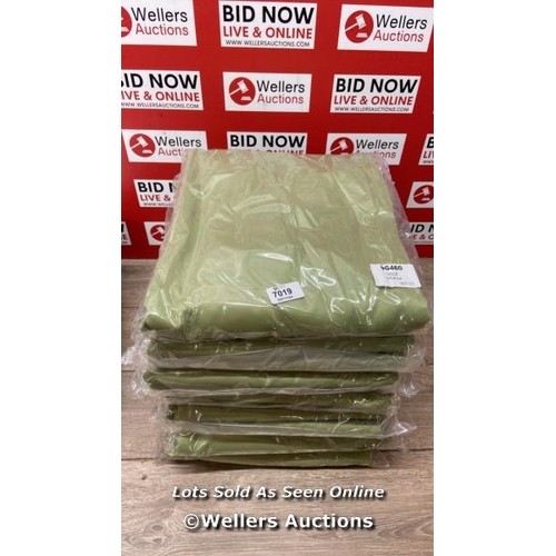 7019 - X7 NEW SAGE GREEN CURTIANS - 65 X 54 / B31