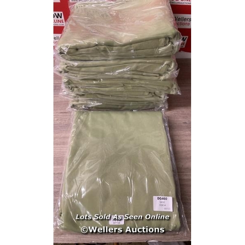 7033 - X6 NEW SAGE GREEN CURTIANS - 65 X 54 / B24