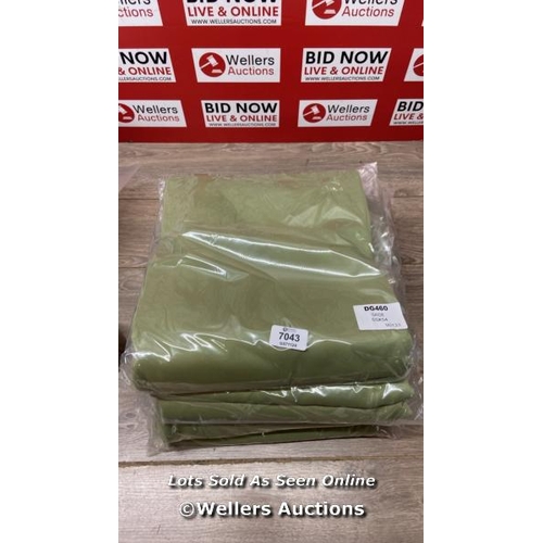 7043 - X4 NEW SAGE GREEN CURTIANS - 65 X 54 / C26