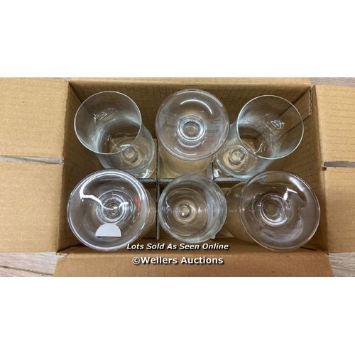 7076 - OLYMPIA CRYSTAL HURRICANE GLASSES 340ML 12OZ WHISKEY JUICE TUMBLERS 6PC / MINIMAL SIGNS OF USE  / C2... 