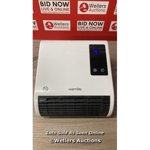 7086 - WARMLITE WL44015 DIGITAL 2 KW WALL MOUNTED DOWN FLOW HEATER WITH REMOTE CONTROL AND TURBO FAN, WHITE... 