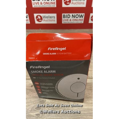 7120 - FIREANGEL OPTICAL SMOKE ALARM - FA6620 10-YEAR BATTERY SMOKE ALARMS FOR HOME WITH TEST/SILENCE BUTTO... 