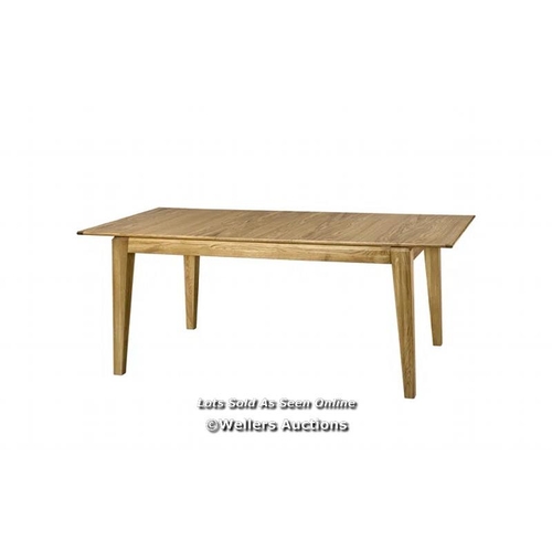 7757 - RRP: 879.99 - CORRIGAN STUDIO OBLAK SOLID AND MANUFACTURED OAK WOOD EXTENDABLE TABLE 160 - 240 CM  /... 