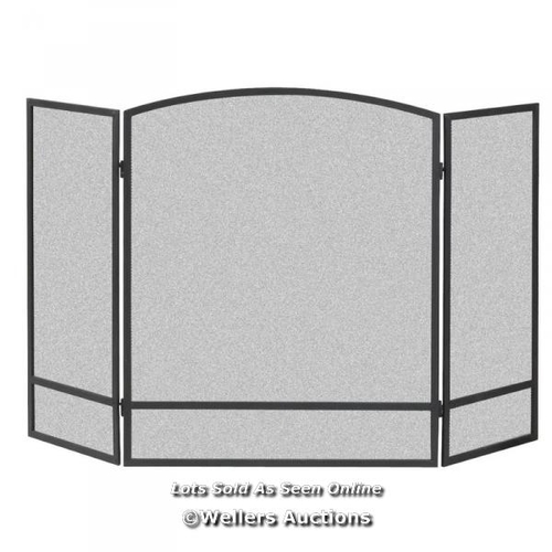 7786 - RRP: 35.99 - SYMPLE STUFF 3 PANEL STEEL FIREPLACE SCREEN  / APPEARS TO BE NEW, OPEN BOX - UNLESS STA... 