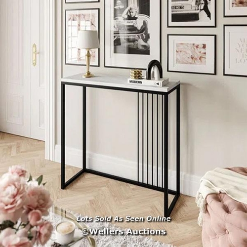 7800 - RRP: 163.99 - METRO LANE CAMILIA CONSOLE TABLE TABLE BASE COLOUR: BLACK, SIZE: 80CM H X 80CM W X 30C... 