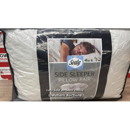 3 - SEALY SIDE SLEEPER PILLOW SET / APPEARS NEW / D16