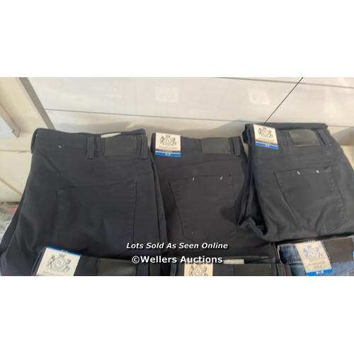 625 - 10 X GENTS NEW ENGLISH LAUNDRY TROUSERS / MIXED SIZES