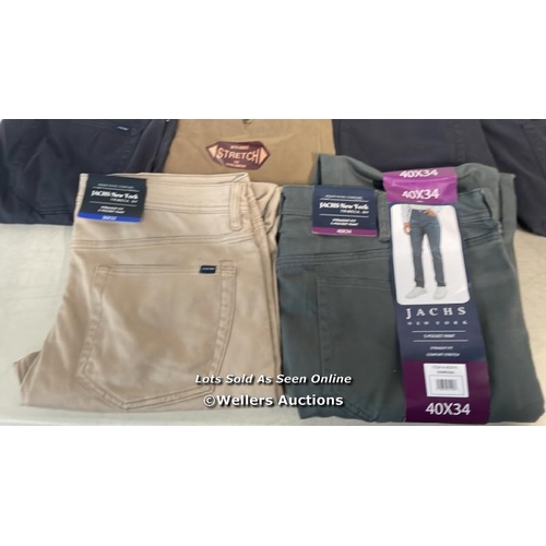 627 - 6 X GENTS NEW JACHS NEW YORK TROUSERS / MIXED SIZES