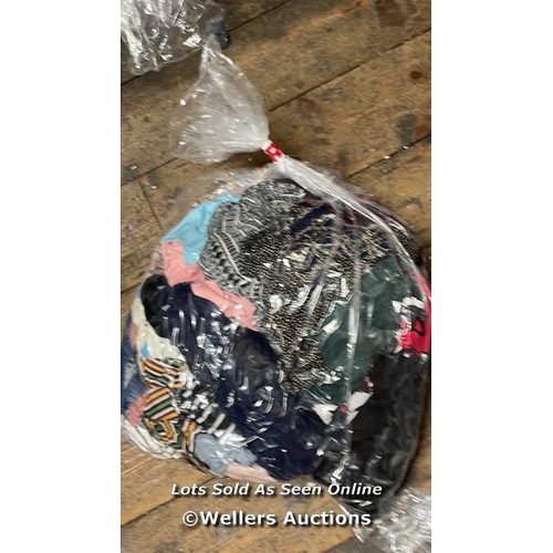 672 - BAG OF PRE OWNED LADIES CLOTHES