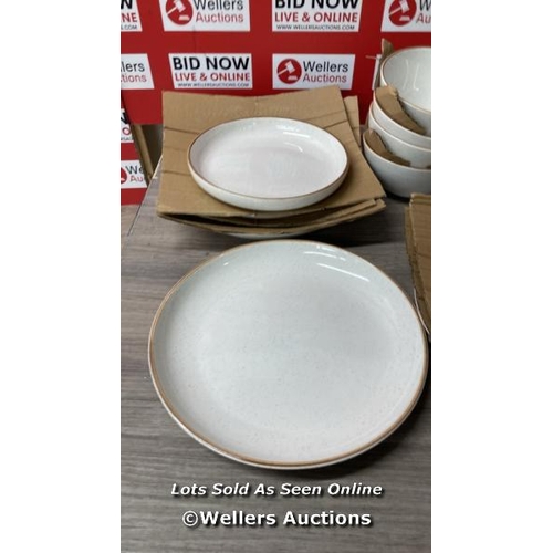 70 - OVER & BACK STONEWARE DINNERWARE SET / 2 ITEMS MISSNG / MINIMAL IF ANY SIGNS OF USE / C36