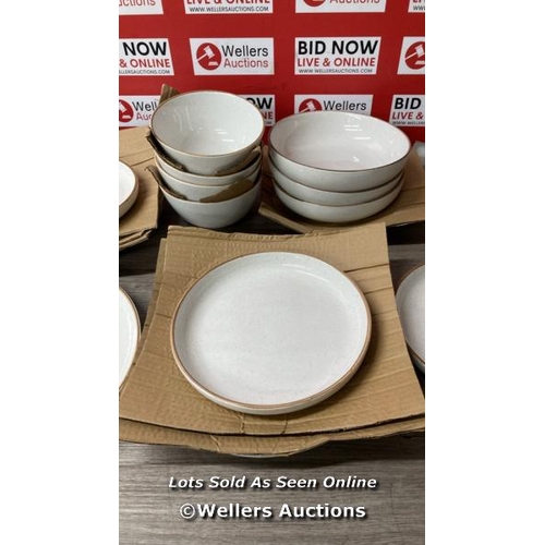 70 - OVER & BACK STONEWARE DINNERWARE SET / 2 ITEMS MISSNG / MINIMAL IF ANY SIGNS OF USE / C36