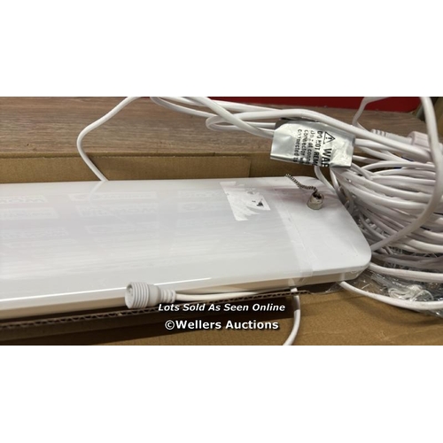 72 - FEIT SLIM 4FT (1.2M) LED SHOP LIGHT WITH PIR MOTION DETECTION / NO POWER / CRACKED  / A21