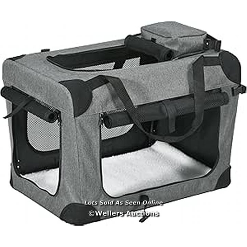 8025 - PAWHUT FOLDABLE PET CARRIER FOR SMALL AND MINIATURE DOGS, PORTABLE CAT CARRIER SOFT SIDE PET TRAVEL ... 