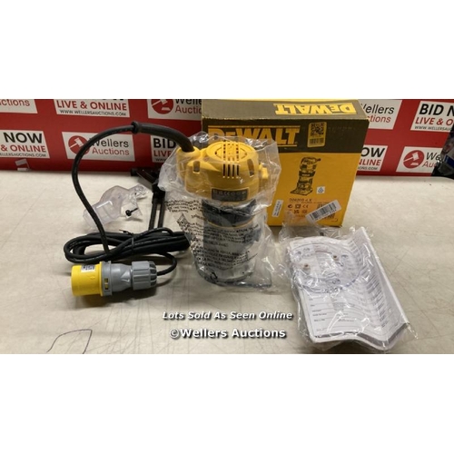 8614 - DEWALT D26200L 110V 1/4-INCH 8MM COMPACT FIXED BASE ROUTER / APPEARS NEW / H68