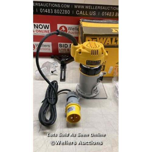 8614 - DEWALT D26200L 110V 1/4-INCH 8MM COMPACT FIXED BASE ROUTER / APPEARS NEW / H68