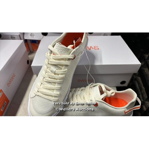 8619 - GENTS NEW AND BOXED SWIMS WHITE PARK SNEAKERS / UK 8 / G22-G32