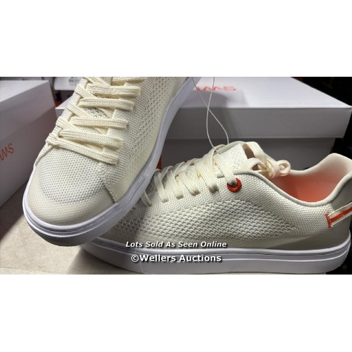 8619 - GENTS NEW AND BOXED SWIMS WHITE PARK SNEAKERS / UK 8 / G22-G32