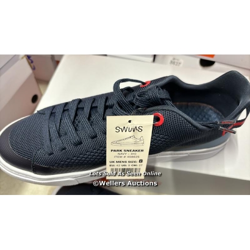 8630 - GENTS NEW AND BOXED SWIMS NAVY PARK SNEAKERS / UK 8 / G22-G32