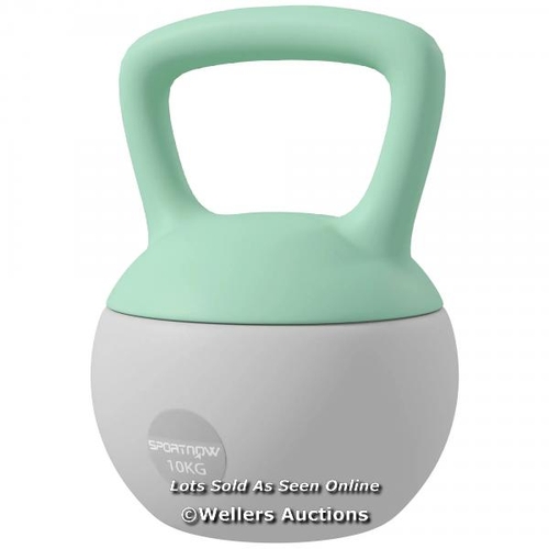 8062 - SPORTNOW 10KG KETTLEBELL, SOFT KETTLE BELL WITH NON-SLIP HANDLE FOR HOME GYM WEIGHT LIFTING AND STRE... 