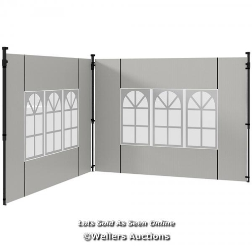 8067 - OUTSUNNY GAZEBO SIDE PANELS, SIDES REPLACEMENT WITH WINDOW FOR 3X3(M) OR 3X6M GAZEBO CANOPY, 2 PACK ... 