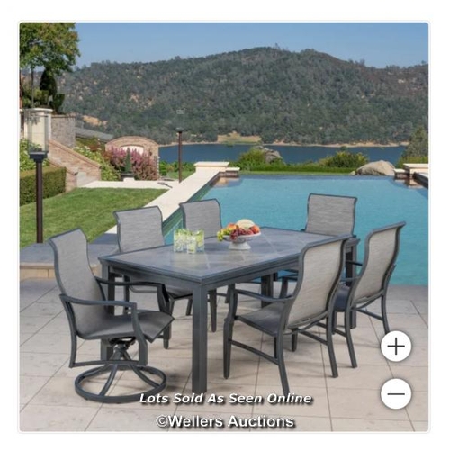 2879 - SUNVILLA HAVANA 7-PIECE OUTDOOR PATIO DINING SET / SIGNS OF USE / SEE IMAGES / YARD