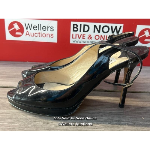 3216 - LADIES PRE-OWNED JIMMY CHOO HEELS / EU SIZE 38 1/2 / ONE DAMAGED STRAP(SEE IMAGES) / G70