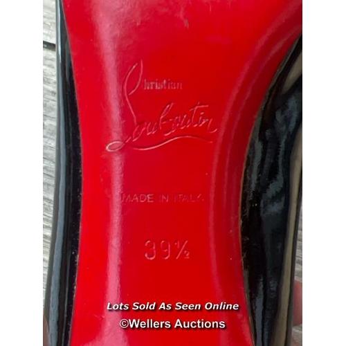 3218 - LADIES PRE-OWNED CHISTIAN LOUBOUTIN BLACK STILETTOS / EU SIZE 39 1/2  / G70