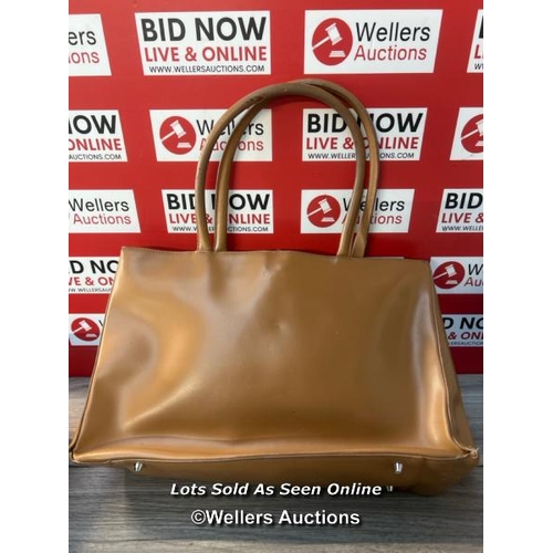 3219 - PRE-OWNED FURLA BROWN LEATHER HANDBAG / G70