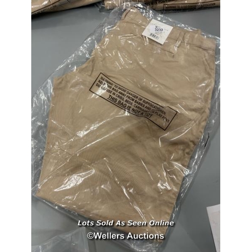 3232 - X6 GENTS NEW AEROPOSTALE BEIGE CHINOS / SIZE 28R / T50