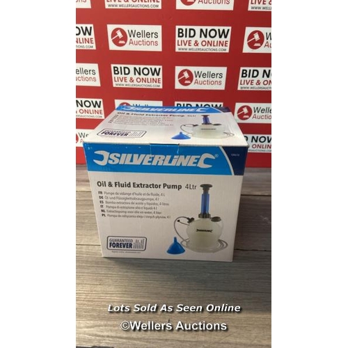 3261 - SILVERLINE OIL & FLUID EXTRACTOR PUMP 4LTR (104616) / MINIMAL SIGNS OF USE / G75