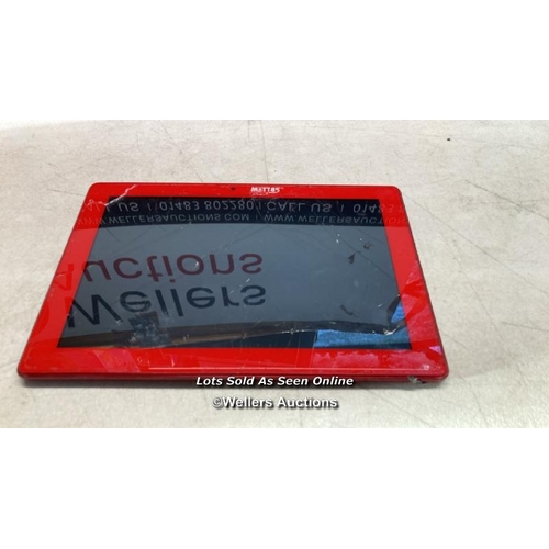 3979 - MATT 85 ANDROID TABLET / MODEL MATT85H / MAC 50A1320B4386 / RED / SCREEN DAMAGED