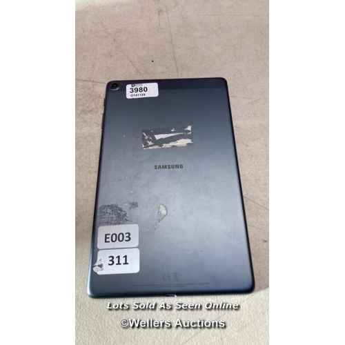 3980 - SAMSUNG TABLET / MODEL SM-T515/ IMEI 352648/11/536916/7   /SN: R52N20ARGJV - GREY