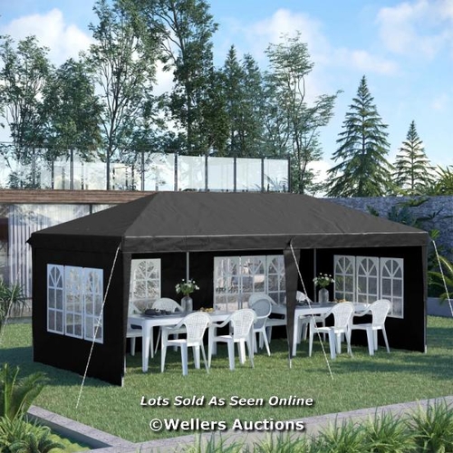 4093 - OUTSUNNY 3 X 6M POP-UP GAZEBO, WITH REMOVABLE WALLS / SEE IMAGES FOR CONDITION / APPEARS TO BE EITHE... 