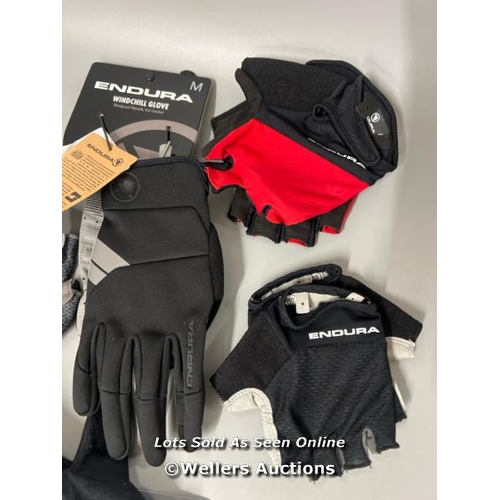 23 - X5 CYCLING GLOVES INCL. ENDURA, CASTELLI, & FOX  / T9